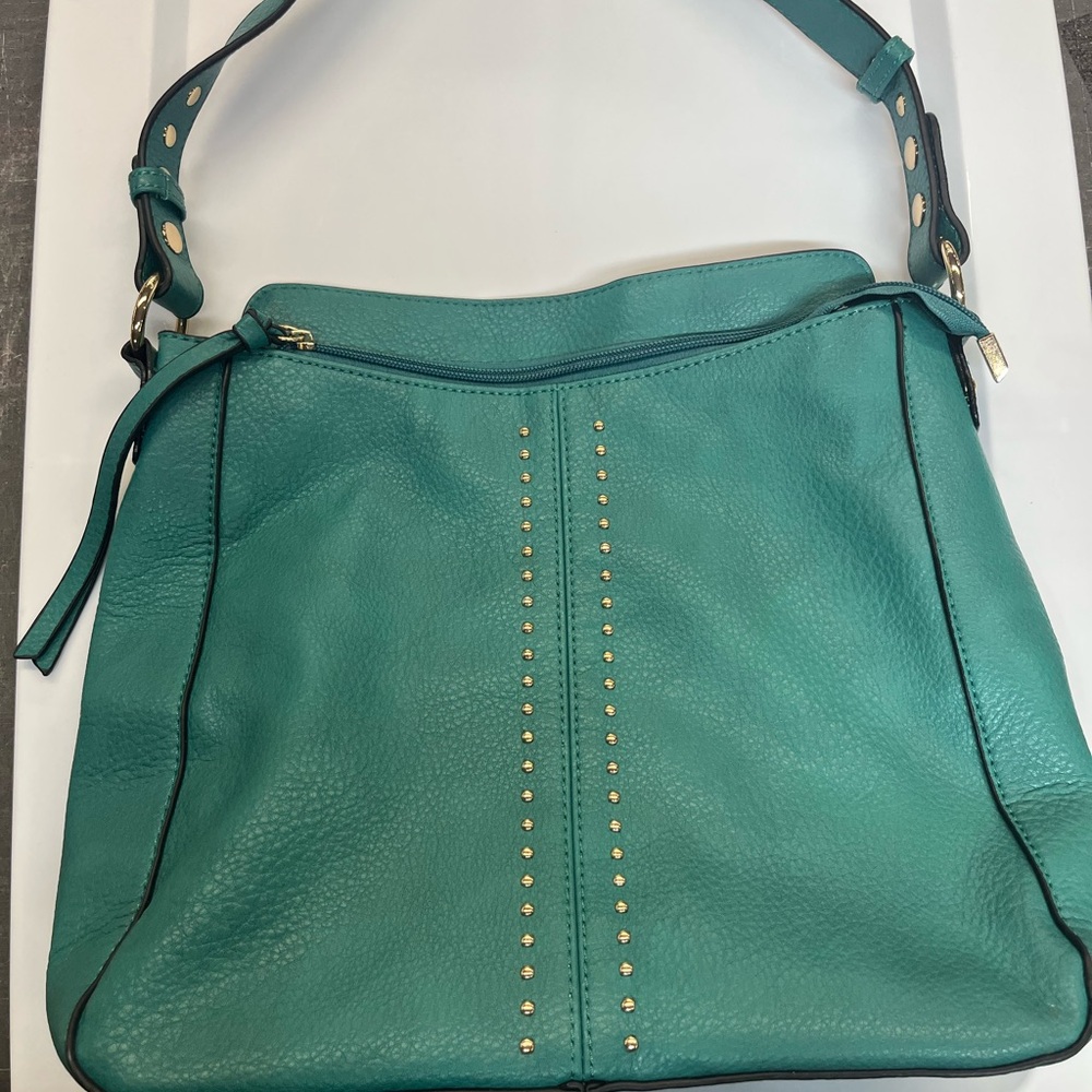 Montana West Teal Shoulder Bag with Gold Accents